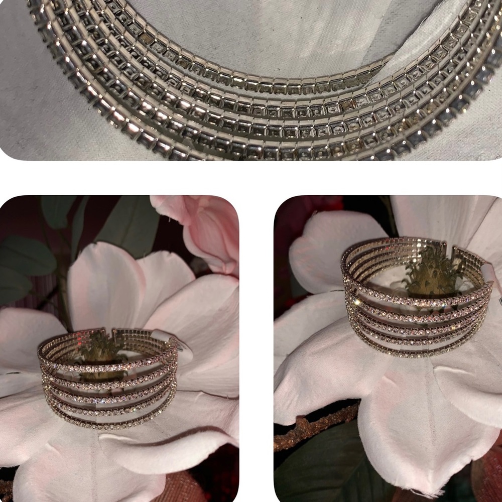 Brazalete múltiple en imitación cristal